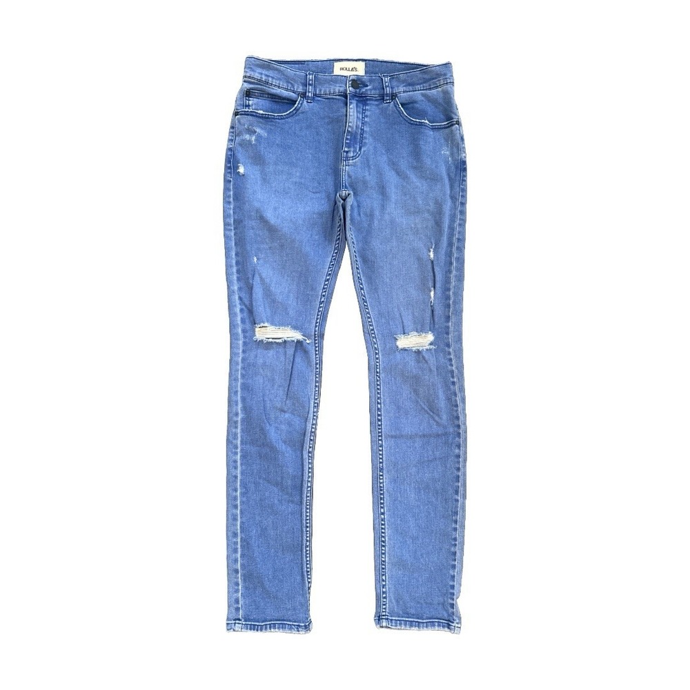 ROLLA'S Men's Thin Captain Slim Fit Distressed Denim Jeans Size 30W‎ 32L